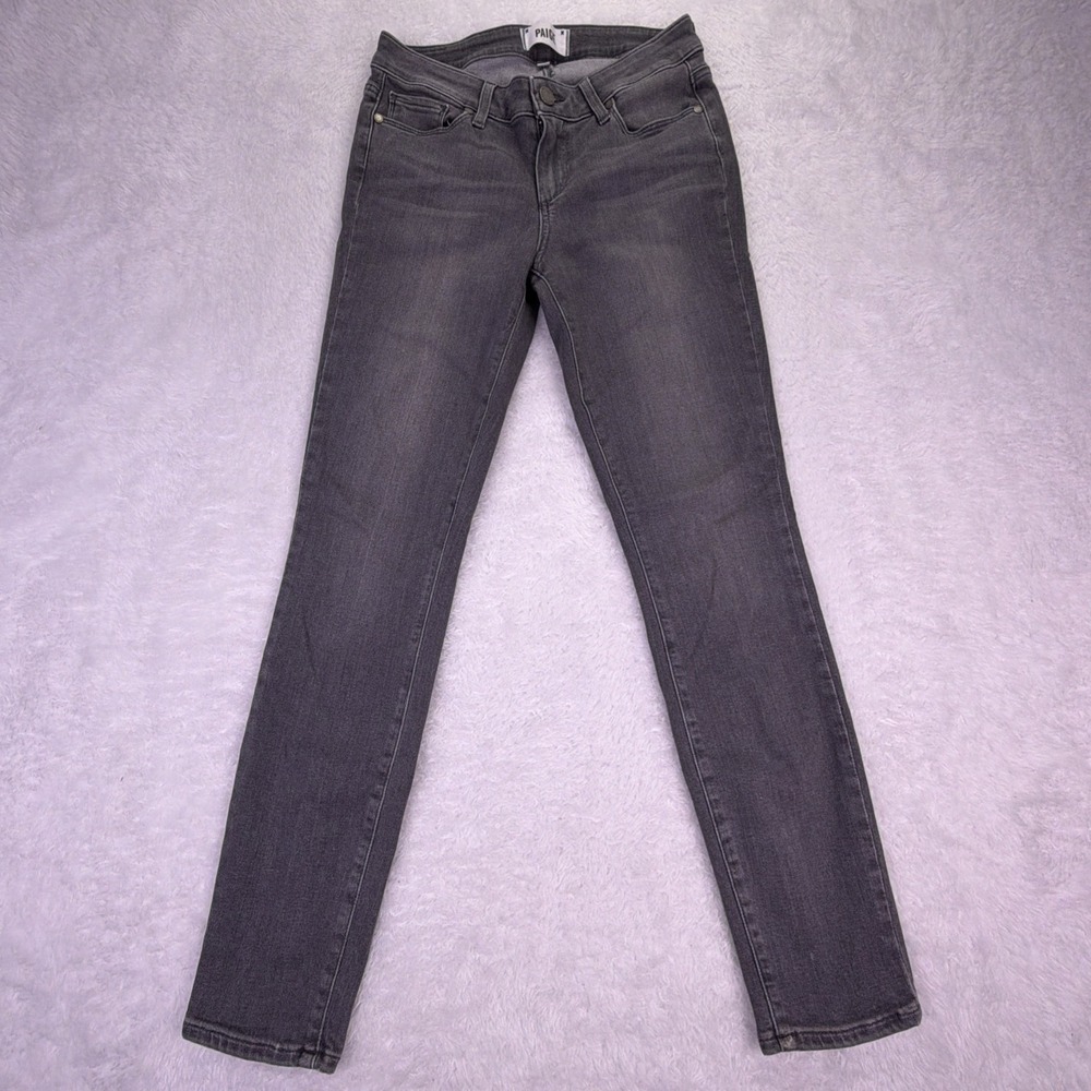 Paige Jeans Womens 27 Verdugo Petite Gray Skinny Ankle Stretch Jeans (27x27)